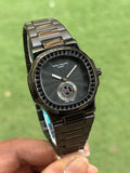 42mm stainless steel skeleton watch front view