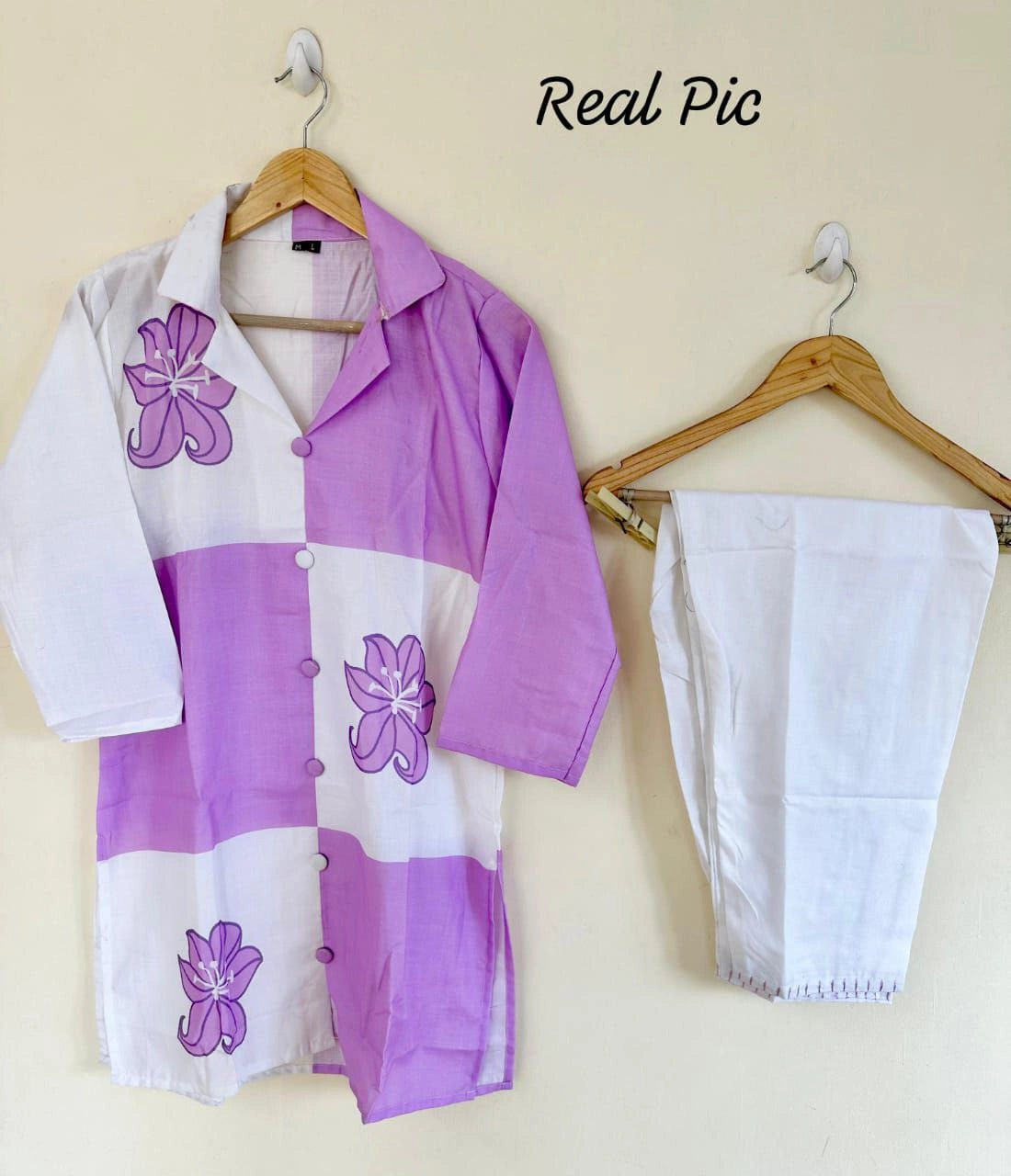 Fancy buttoned kurti set for casual and festive wear