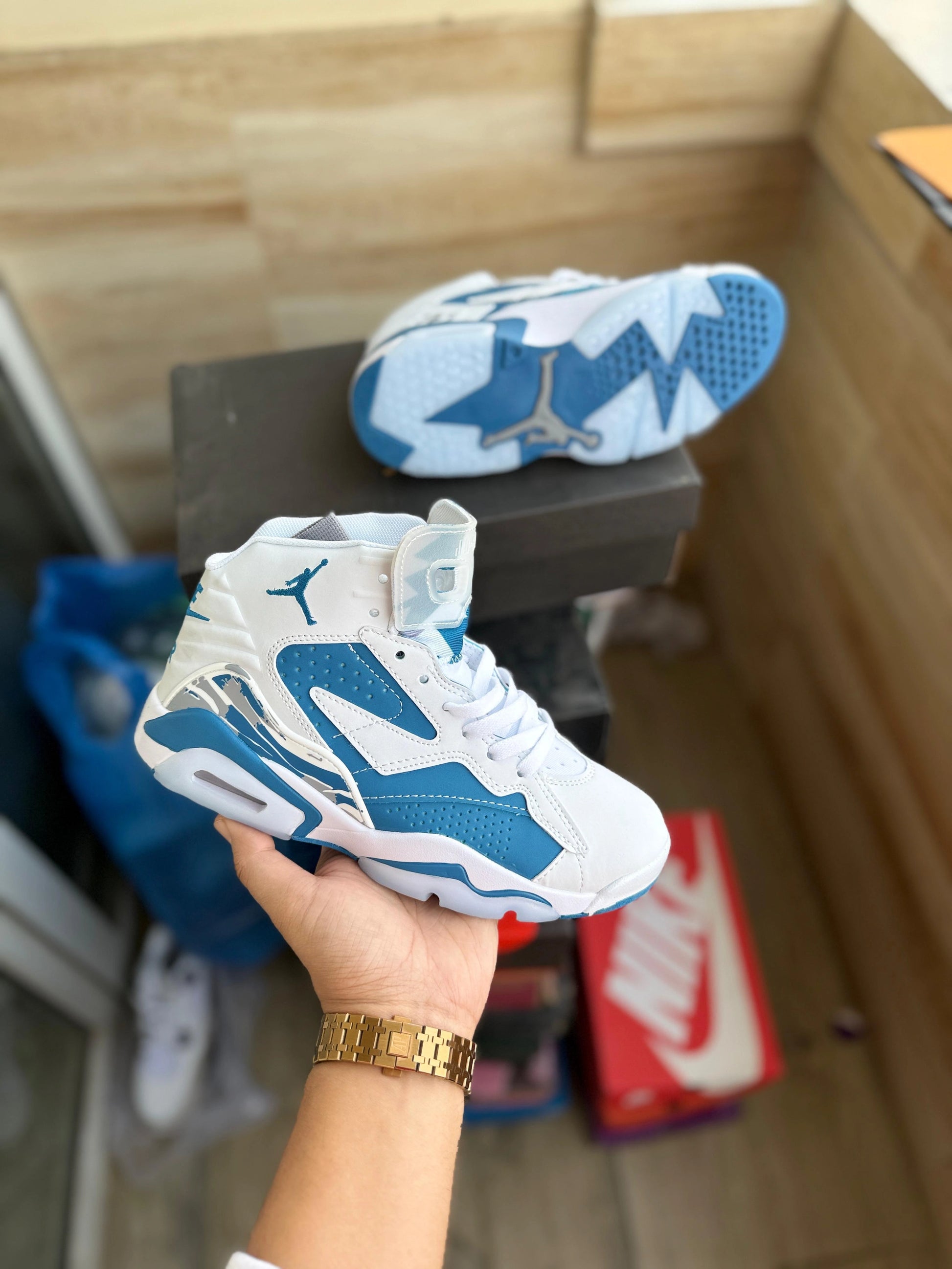 Top angle of Air Jordans MVP sneaker