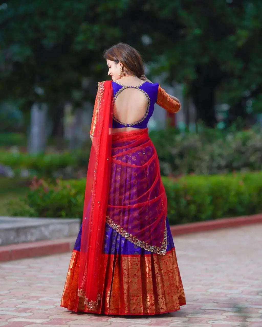 Half saree set product code D5307