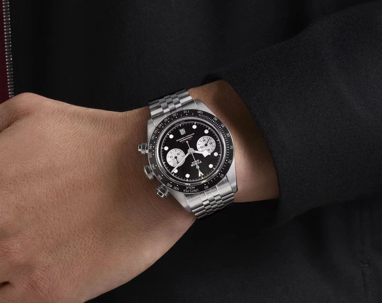 tudor men stainless steel watch