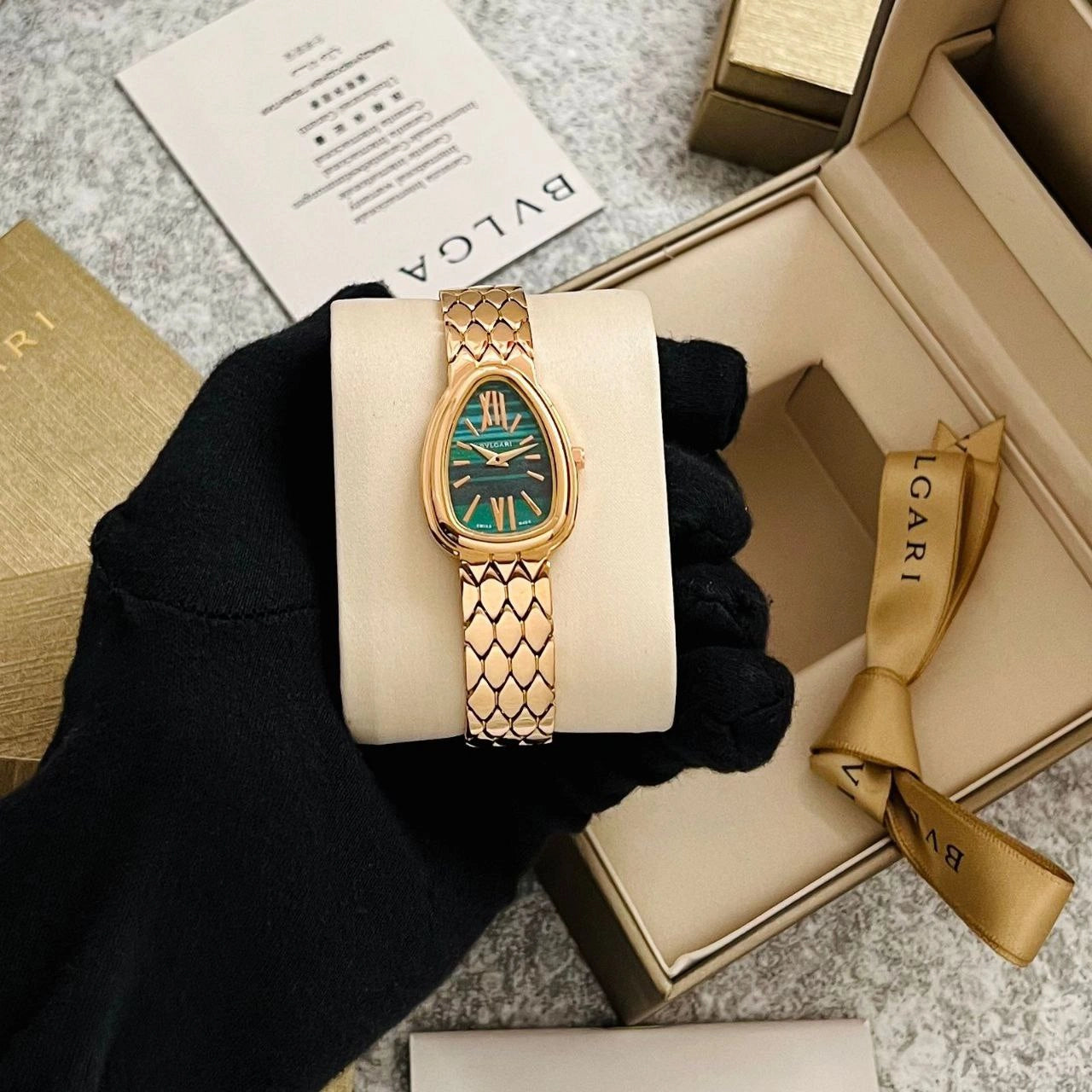 Two tone ladies watch with diamond markers
