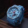 Unisex sports watch with analog-digital display