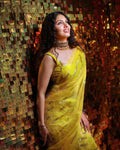 Party saree with tassels and sequence