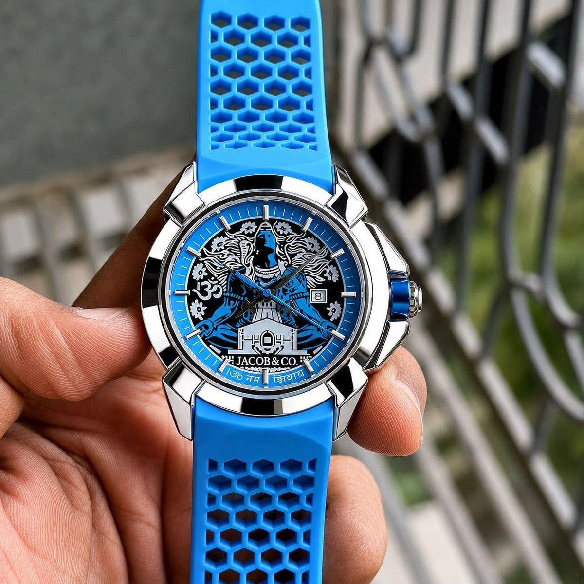 Vrudra Shiva Edition analog watch with date display