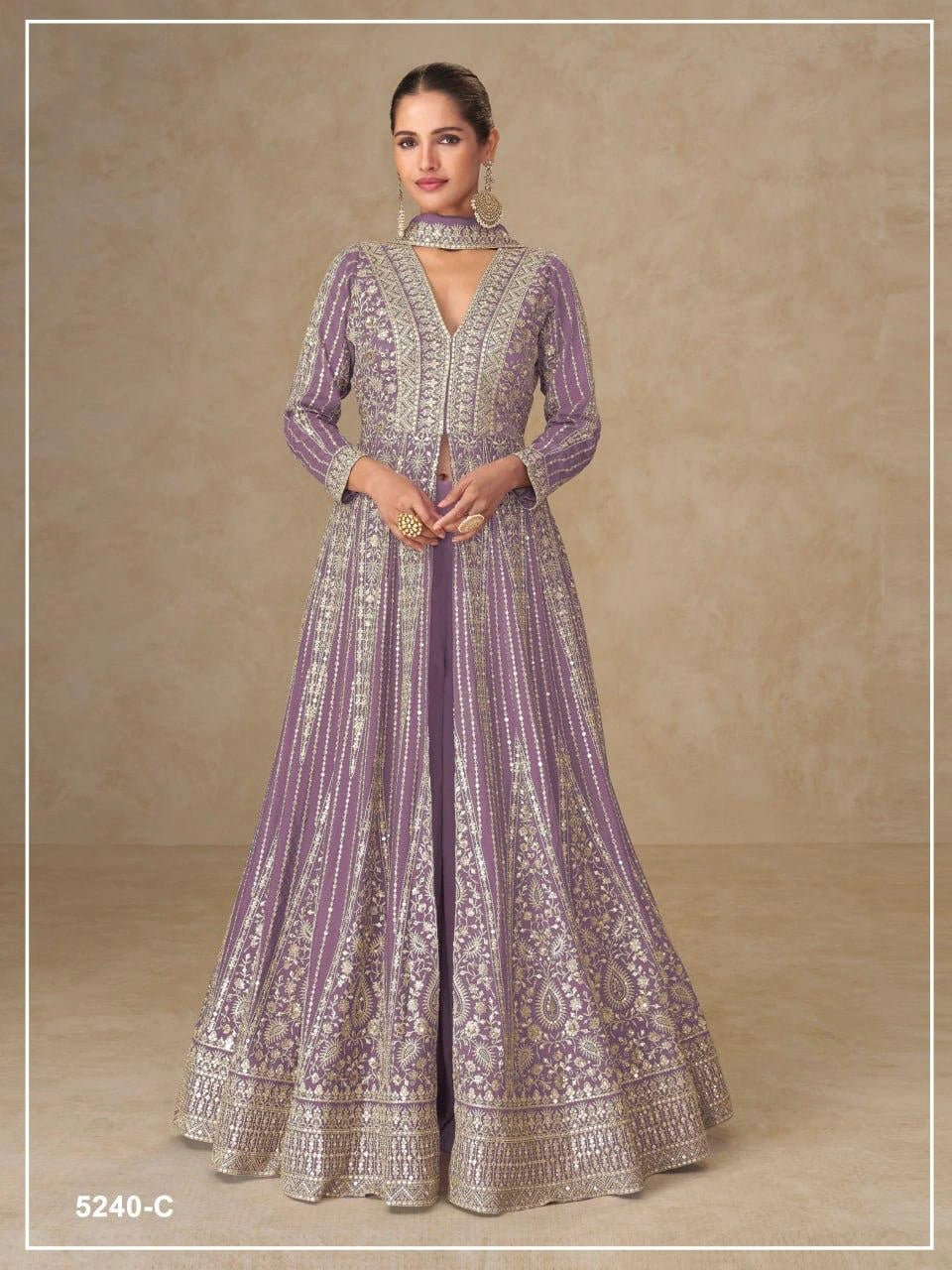 designer palazzo anarkali outfit