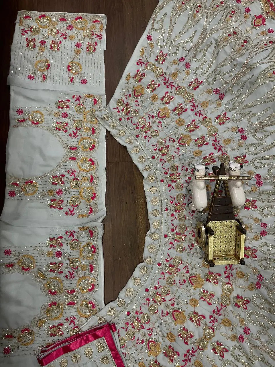 Elegant georgette lehenga for girls with sequins embroidery, perfect for weddings