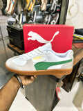 White green lace-up sneakers for everyday wear
