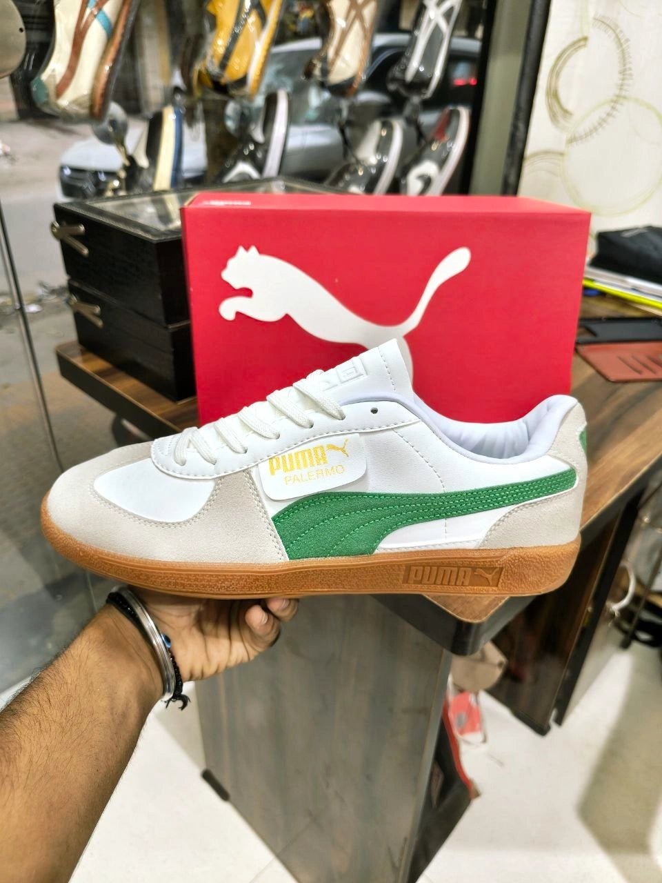 White green lace-up sneakers for everyday wear