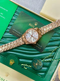 women analog watch with date display