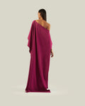 women magenta premium jumpsuit back view