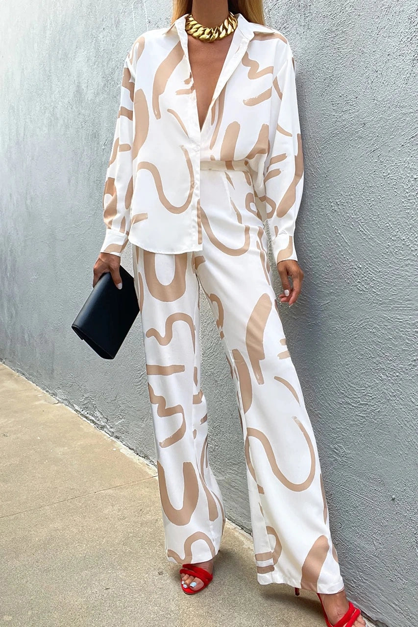 women wide leg pant coord set casual wear